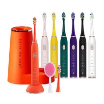 톰슨 세리드셋 전동클렌저 겸용 음파칫솔 UV 칫솔살균기 토탈케어세트 ESR-T201+ESR-CDZ, 버터스카치 옐로우