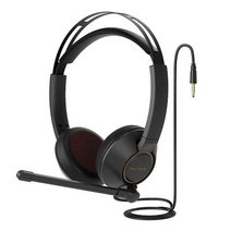NUROUM 유선 헤드셋 듀얼 이어 스테레오 헤드폰 노이즈 캔슬링 마이크 온 3.5mm 잭 컴퓨터 헤드셋 홈 오피스 온라인 클래스 스카이프 줌용 541414