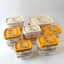 락앤락 이지컨테이너 플라스틱 밀폐용기 냉장고 정리 반찬통 냉동 밥 야채 보관 용기, 610ml(3P), 아이보리