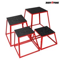 [바디스톤] 폴리오박스 4종 풀세트 크로스핏 점프박스, 블랙(1~4단계)