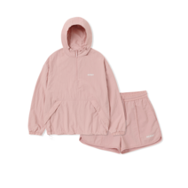 널디 스몰 로고 아노락 돌핀쇼츠 세트 핑크