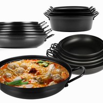 경질코팅 전골냄비 복전골 샤브샤브 감자탕 냄비 업소용 오뎅탕, 유리뚜껑-투명, 30cm