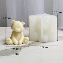 곰돌이몰드 실리콘몰드제작 대형 입체 앉아 곰 향기로운 양초 실리콘 금형 3D 석고 공예 도매 금형110139, Mold-1