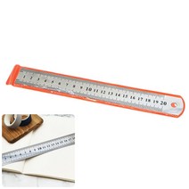 위월천 스틸자 20CM 커팅자 직선자 컷팅자 20센티자