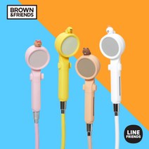 라인프렌즈 마이크로버블 샤워기 녹물제거 필터 헤드, [세트]코니 캐릭터 샤워기+컬러샤워호스