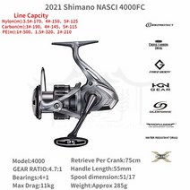 시마노-스피닝릴 트윈파워 C2000SHG 2500SHG C3000MHG C3000XG 3000MHG 4000MHG 4000XG C5000XG 바다 낚, 11 4000