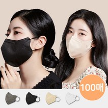 프로텍트보이 호프리미엄 국내산 KF80 황사 미세먼지 대형 새부리형 컬러 숨쉬기 편한 가벼운 마스크 블랙 화이트 그레이 베이지 100매 (1팩 5매입), [프리미엄] KF80 블랙 50매+그레이 50매