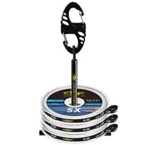 SF Tenkara 플라이 낚시 Tippet 라인 홀더 리더가있는 투명 나일론 모노 필라멘트 송어 0X 1X 2X 3X 4X 5X 6X 7X, T 홀더가있는 3pcs, 5x-4.4lb-100m, 3개