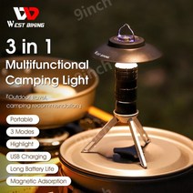 USB 충전식 휴대용 라이트 캠핑 랜턴, 아미 그린