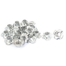uxcell T Nut Zinc Plated 4 Prong Tee Nuts Fasteners M10x1.5mm 20 Pcs null, 1, M10,20Pcs #