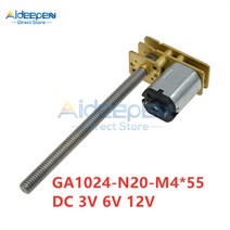GA1024-N20-M4 x 55 기어 모터 DC 3V 6V 12V 30/60/100/400/600/1000RPM M4 55mm 나사 저속 컨트롤러 감속기, [04] 60, [01] 3 볼트, 04 60_01 3 볼트
