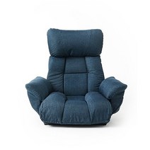 한샘 휴 회전 팔걸이형 좌식 리클라이너 네이비, 단일/상품