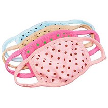 베이직클로즈 성인용 중형 땡땡이 면 마스크 황사 먼지 패션 여성, 별모양 베이지