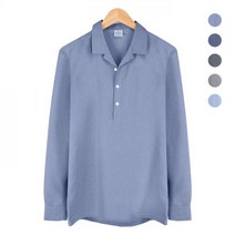 오픈 카라 반탁 보카시 블루 셔츠 _NWM005_Blue남자청남방 핸리넥 차이나카라 만다린카라 데님셔츠 청자켓 유니클로청남방 청남방코디 오버핏청남방 남방 캐쥬얼셔츠 캐쥬얼