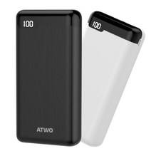 [에이투인터내셔널] 퀵차지 3.0 고속충전 20 000mAh 보조배터리 AL0301, 화이트