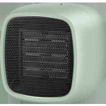 무선온풍기 미니온풍기 충전식 캠핑용 휴대용 온풍기 휴대용 회전식 전기 히터 공기 난방 송풍기 저소음, 02 Green PTC_02 EU