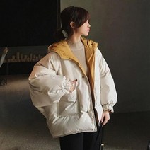JH컴퍼니 러블리 컬러 양면 숏패딩 HH-D19 남녀공용 패딩 다운패딩점퍼