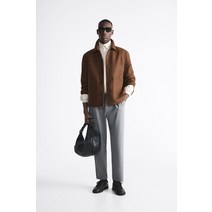 ZARA 플리츠 치노 팬츠 - 그레이 222657937