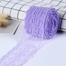 의류 재봉 천골드 실버 자수 레이스 10 미터 4.5cm 폴리 에스터 웨딩 크리스마스 의류 속옷 DIY 봉제 패브, 17 Light Purple