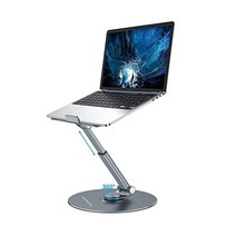 스마트Devil 책상용 노트북 스탠드 50.8cm(20인치)까지 높이 조절 가능 노트북용 컴퓨터 360도 회전 베이스가 있는 라이저 맥북 에어 프로용 휴대용 홀더 최대 17인치 모