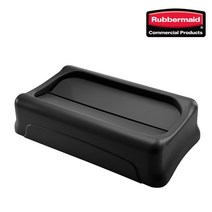 러버메이드 슬림짐 쓰레기통 60L / 87L, 1개, 스윙뚜껑(검정)