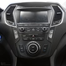 [mansubmall] 싼타페DM 인테리어 몰딩 센터페시아 오디오 커버패널 카본 스티커 튜닝 데코 필름 악세사리 용품, 센터페시아 1번, 헤어라인실버무광