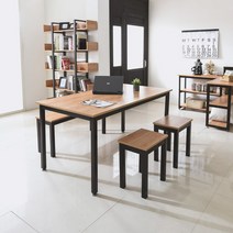 철제책상 사무용 회의테이블 1200 1500 1800 2000 2100, TS-04/1200*800블랙프레임/아카시아