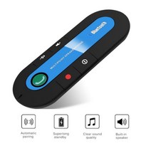 블루투스리시버 카팩 aux 차량용 리시버 핸즈프리 무선 블루투스 스피커 키트 선 바이저 MP3 플레이어 자동차 액세서리, 파란, 파란