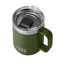 YETI Rambler 295.7ml(10온스) 쌓을 수 있는 머그 스테인리스 스틸 MagSlider 뚜껑으로 진공 단열 하이랜드 올리브, Highlands Olive