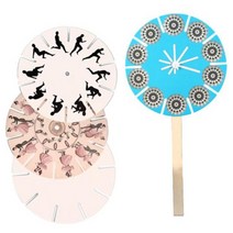 원리실험 움직이는 그림회전판 과학키트 착시현상 교육완구 분광