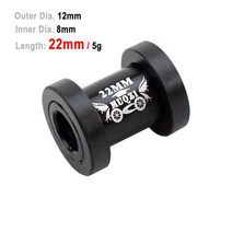 자동차쇼바 에어서스 완충기 12x8mm 알루미늄 합금 자전거 후방 충격 흡수기 부싱 슬리브 심 22/24/26/32/4, 01 12x8x22mm