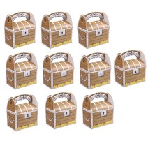 10 조각 크리스마스 종이 사탕 선물 상자 선물 쿠키 보물 선물 상자 과자 보관용 종이 선물 상자