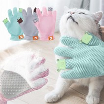 고양이 브러쉬 장갑 빗 털청소기 털제거 털빠짐 털관리, 고양이브러쉬장갑 곰돌이핑크