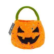 할로윈 플러피 호박바구니, 3개, 단일색상(오렌지)
