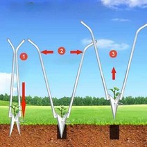 묘묙 파종기 묘묙 펀치 고추 심는 기계 한손 모종기, 3.  휴대용 이식기