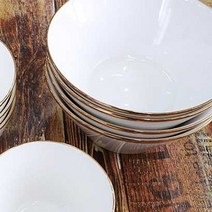기타 화이트 골드라인 그릇