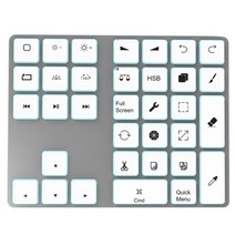프로크리에이트 Procreate 키보드 단축키 무선 블루투스, 스트리머 실버, FBK28, 미니