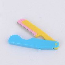 휴대용 칼라 눈썹 손질용 정리 칼 접이 가능 추가 리필 칼날 포함 실속 아이브로우 다듬기 제모 눈썹칼 소형 남성 여성 주머니 깔끔 털 미용 도구 얼굴 잔털 제거