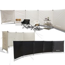 마운티아 윈드스크린 사이드월 바람막이/5면 차단막 빔프로젝트, 블랙