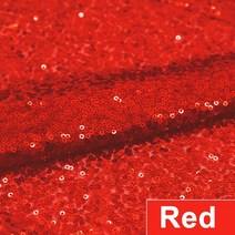 원단 천 도매 커튼 니트 고급의류 원피스 면 레이스3mm 스팽글 패브릭 조밀한 메쉬 혼돈 조각 웨딩 장식 무, 14 Red_01 130x50cm