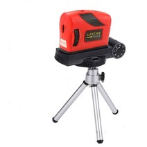 측정레이저 레벨 2 라인 1 포인트 셀프 레벨링 360° 수평 암페어 수직 적색 측정 초강력 적색 레이저 빔 각도 조절 가능, 삼각대가 있는 빨간색