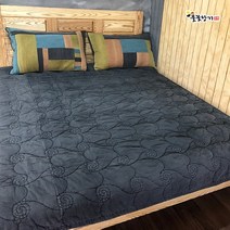 풀꽃향기 숯 천연염색 차렵이불(퀸)달팽이누비 침구
