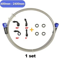 유압실린더 펌프 유니트 an3 braided brake hose 오토바이 유압 클러치 튜브 마스터 실린더 브레이크 오일 도트 파이프 강화 atv 흙 구덩이 경주 자전거, 240cm