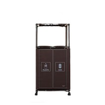 센스큐 [추가 선반 SET] 이지핏 리치 2구 재활용 분리수거함 (선반옵션별도), 리치2구블랙(선반미포함), 1세트