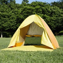 필드 니어바이 원터치 팝업 그늘막 텐트 + 가방, 클린 오렌지, 중형(1-2인용)