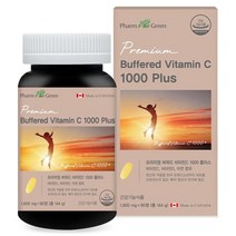 pharm그린 버퍼드 비타민C 1000 90정 비타민CD +아연 아스코르브산칼슘 항산화 면역 뼈건강 영양제