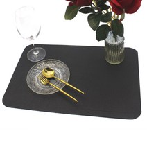 블랙 식탁매트 고무 바닥 테이블 깔개 받침 패드 방수 1P