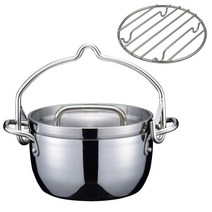 [연삼조제]TSBBQ 라이트 스테인리스 더치 오븐(무수 냄비) 6 인치 미러 마무리 TSBBQ-011 (02.바닥망 첨부)