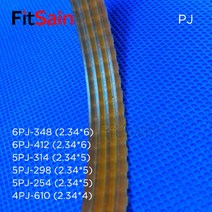 FitSain-V-리브 벨트 폭 10mm 멀티 웨지 PJ 풀리 4 슬롯 4PJ 미니 테이블 톱 베어링 스핀들 안전 드라이브, [15] 9PJ-830mm