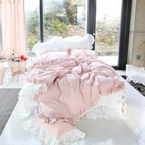 몽비쥬 프릴 이불커버 / 이불커버 베개 세트 / 순면 이불커버 S D Q K